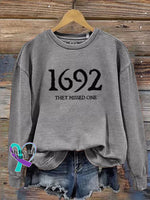 1692 They Missed One Woman’s Art Print Casual Sweatshirt Grey / S