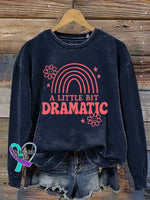 A Little Bit Dramatic Art Print Casual Sweatshirt Blue / S
