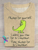Always be Yourself Bloom Art T-shirt Apricot / S