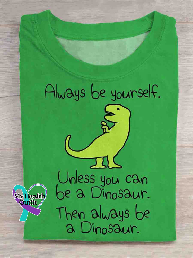 Always be Yourself Bloom Art T-shirt Green / S