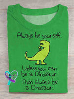 Always be Yourself Bloom Art T-shirt Green / S