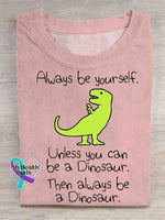 Always be Yourself Bloom Art T-shirt Pink / S