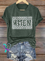 Amen Trust In The Lord Retro Christian Religious Bible Verse Jesus T-Shirt Green / S