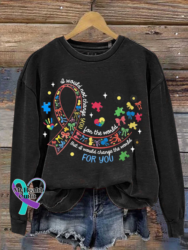 Autism Awareness Casual Sweatshirt Black / S