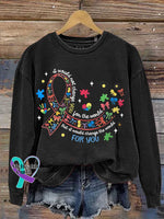 Autism Awareness Casual Sweatshirt Black / S