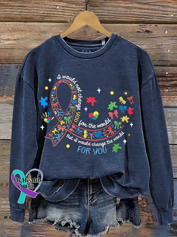 Autism Awareness Casual Sweatshirt Blue / S