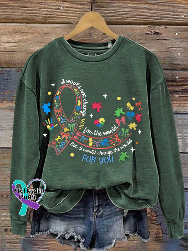 Autism Awareness Casual Sweatshirt Green / S