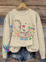 Autism Awareness Casual Sweatshirt Sand / S