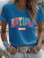 Autism Awareness Autism Mom T-shirt Blue / S