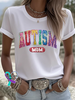 Autism Awareness Autism Mom T-shirt White / S