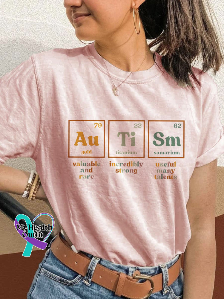 Autism Printing T-Shirt Pink / S