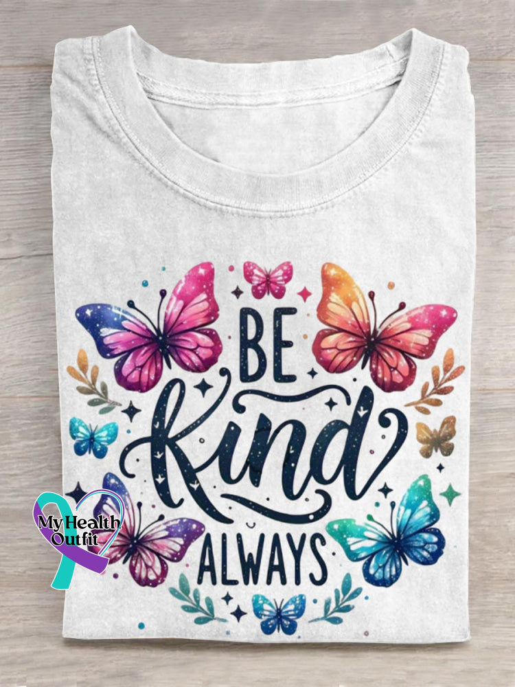 Be Kind Art Print T-shirt White / S