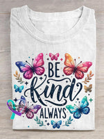 Be Kind Art Print T-shirt White / S