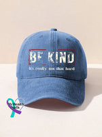 Be Kind It’s Really Not That Hard Art Pattern Casual Print Hats Blue / Onesize
