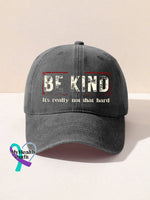 Be Kind It’s Really Not That Hard Art Pattern Casual Print Hats Grey / Onesize