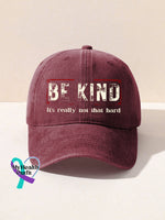Be Kind It’s Really Not That Hard Art Pattern Casual Print Hats Red / Onesize