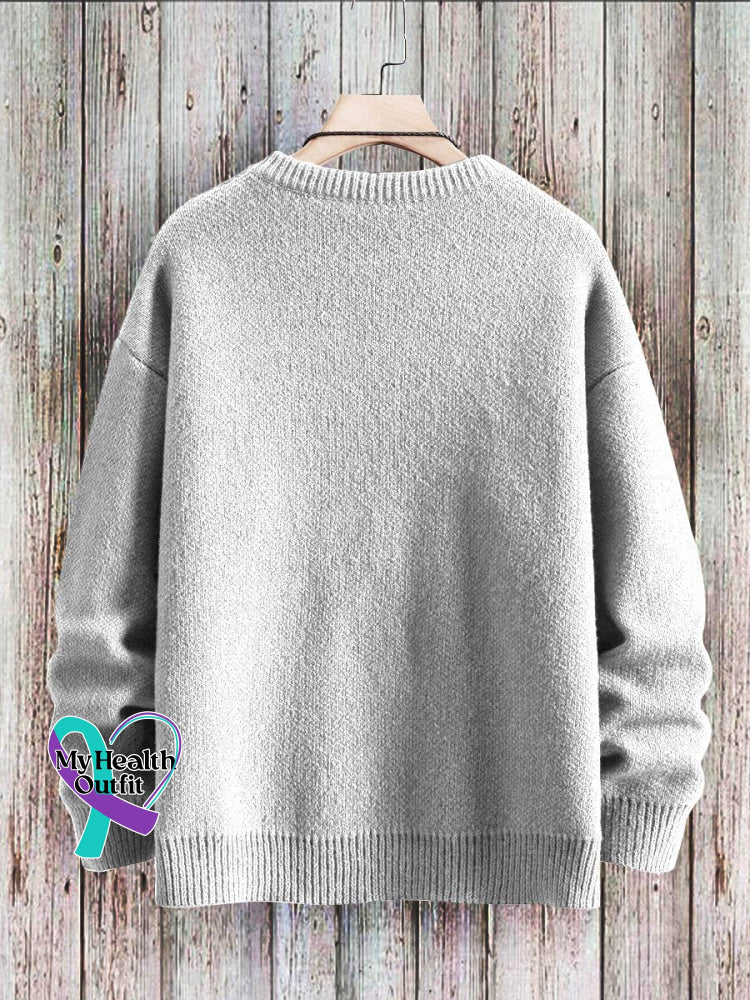 Be Kind It’s Really Not That Hard Art Pattern Print Casual Knit Pullover Sweater