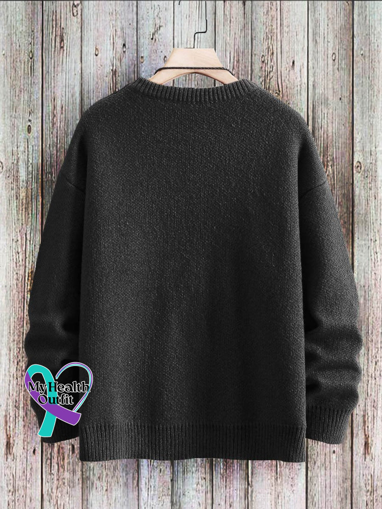 Be Kind It’s Really Not That Hard Art Pattern Print Casual Knit Pullover Sweater