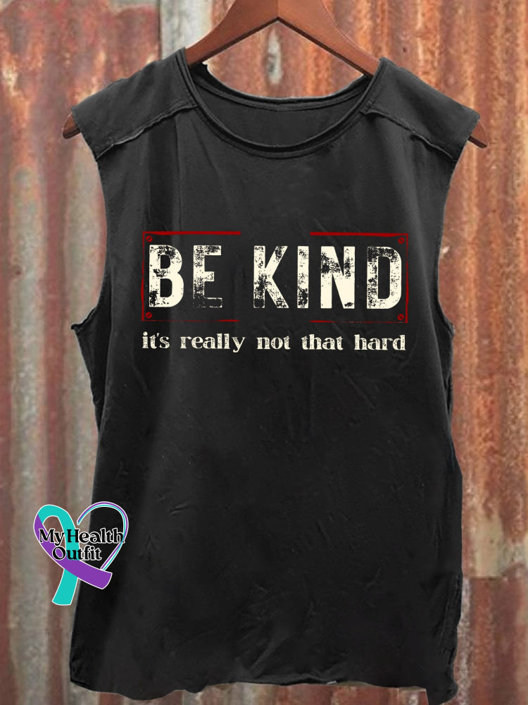 Be Kind It’s Really Not That Hard Art Print Casual Shirt Black / S
