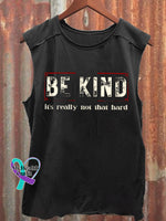 Be Kind It’s Really Not That Hard Art Print Casual Shirt Black / S