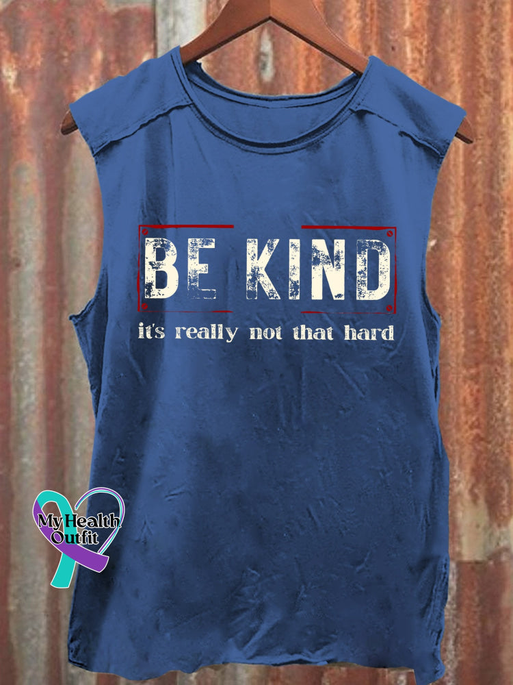 Be Kind It’s Really Not That Hard Art Print Casual Shirt Blue / S