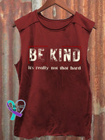 Be Kind It’s Really Not That Hard Art Print Casual Shirt Red / S