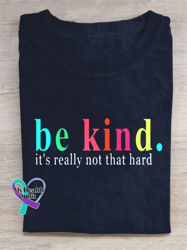 Be Kind It’s Really Not That Hard Casual T-Shirt Darkblue / S