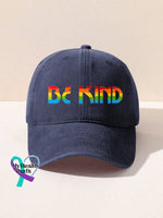 Be Kind Kindness Pride Rainbow Print Hats Purple / Onesize