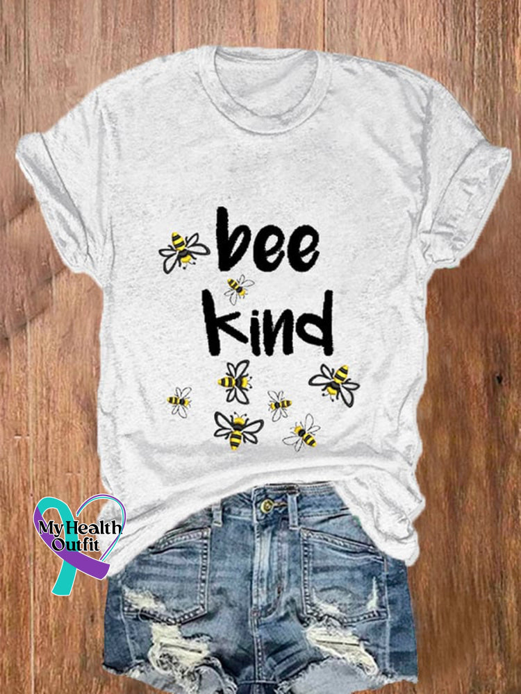 Be Kind Unisex Printed T-Shirt White / S