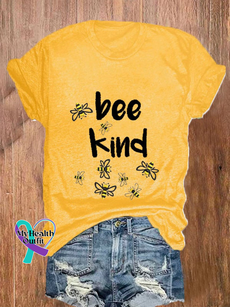 Be Kind Unisex Printed T-Shirt Yellow / S