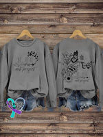 Be Real Not Perfect Self Love Casual Print Sweatshirt Gray / S