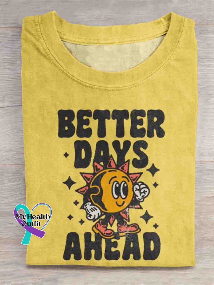 Better Days Ahead T-shirt Yellow / S