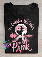 Breast Cancer Awareness Art Print T-shirt Black / S