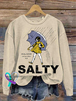 Breast Cancer Awareness Art Vintage Print Casual Sweatshirt Apricot / S