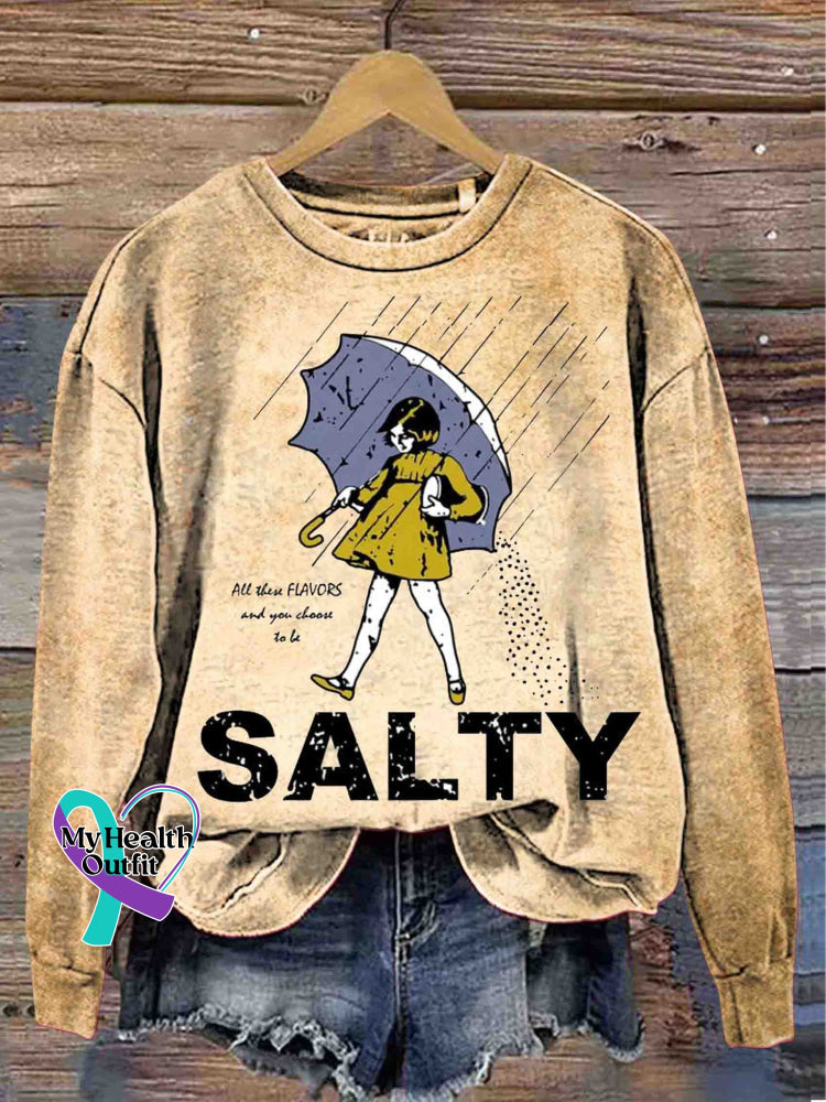 Breast Cancer Awareness Art Vintage Print Casual Sweatshirt Khaki / S