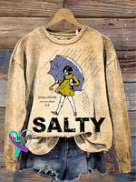 Breast Cancer Awareness Art Vintage Print Casual Sweatshirt Khaki / S