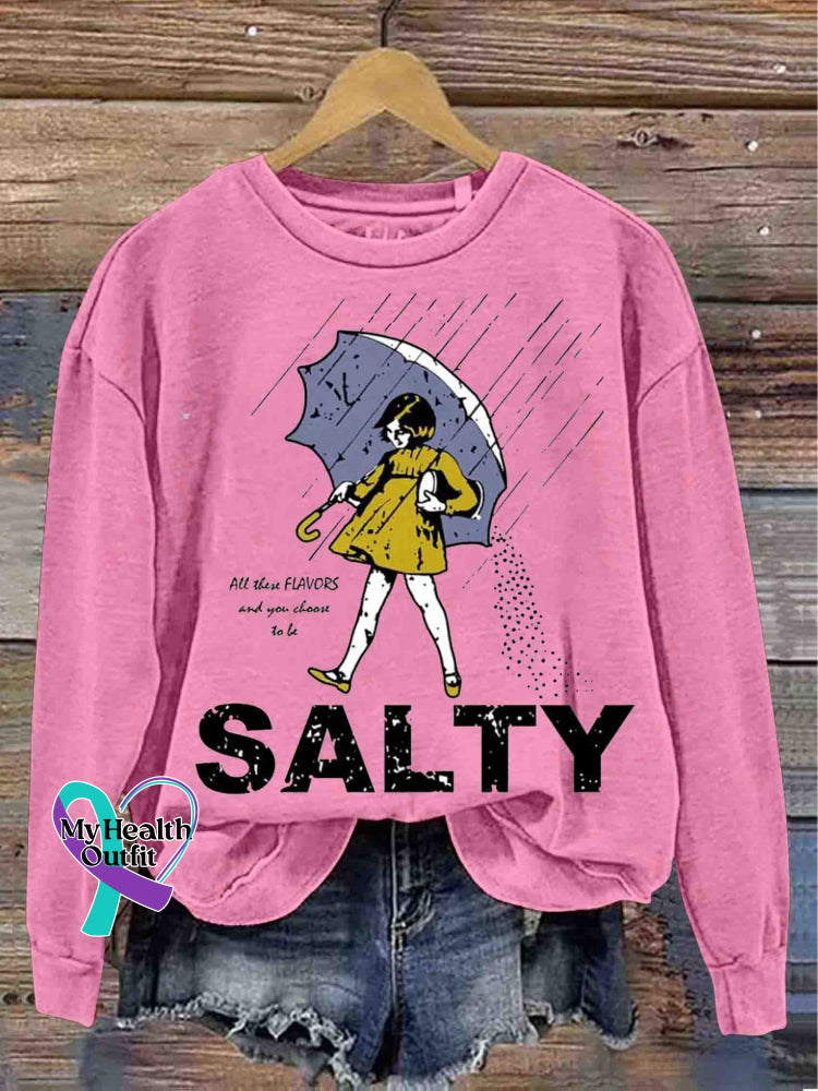 Breast Cancer Awareness Art Vintage Print Casual Sweatshirt Pink / S