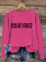 Breast Cancer Awareness Art Vintage Print Casual Sweatshirt Pink / S