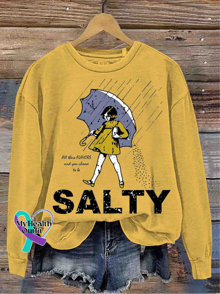 Breast Cancer Awareness Art Vintage Print Casual Sweatshirt Yellow / S
