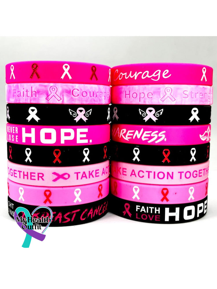 Breast Cancer Awareness Care Wristband Bracelet Ten Mashups 1