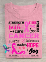 Breast Cancer Awareness Vintage Art Print T shirt LightPink / S