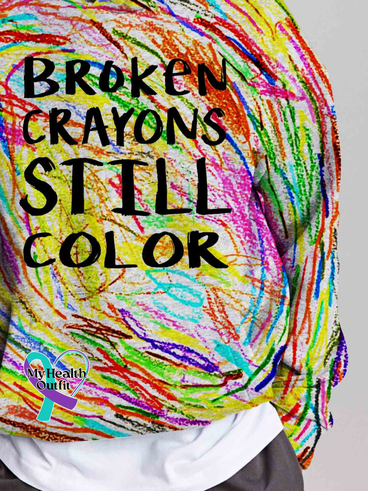 Broken Crayons Still Color Kid Hooded Sweatshirt