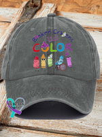Broken Crayons Still Color Ladies Print Baseball Cap Grey / One-Size