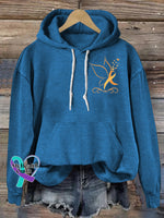 Care Multiple Sclerosis Butterfly Print Casual Hoodie Blue / S