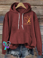 Care Multiple Sclerosis Butterfly Print Casual Hoodie Claret / S