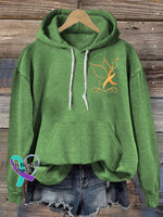 Care Multiple Sclerosis Butterfly Print Casual Hoodie Green / S
