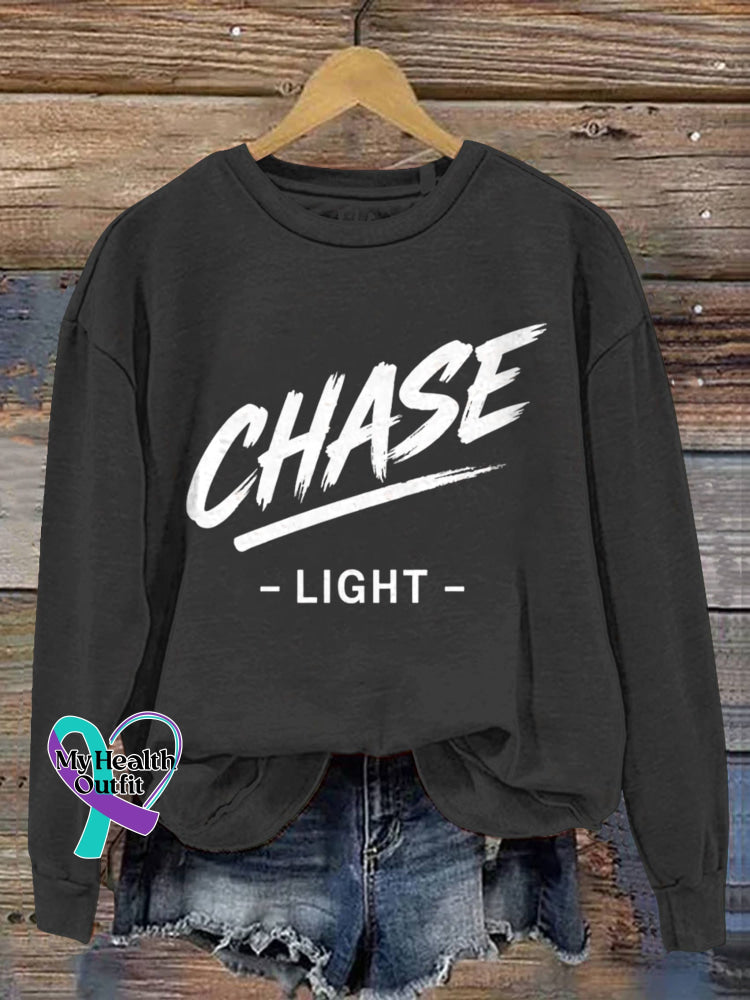 Chase Light Vintage Art Print Casual Sweatshirt Black / S