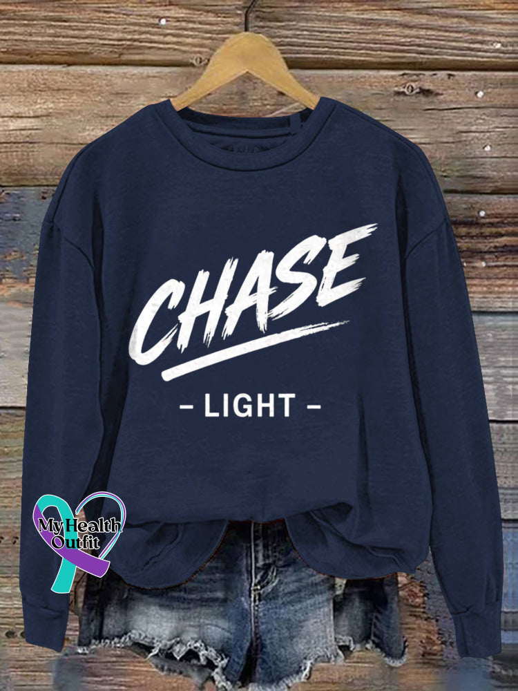 Chase Light Vintage Art Print Casual Sweatshirt Blue / S