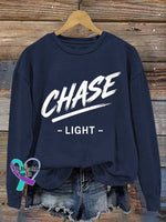Chase Light Vintage Art Print Casual Sweatshirt Blue / S