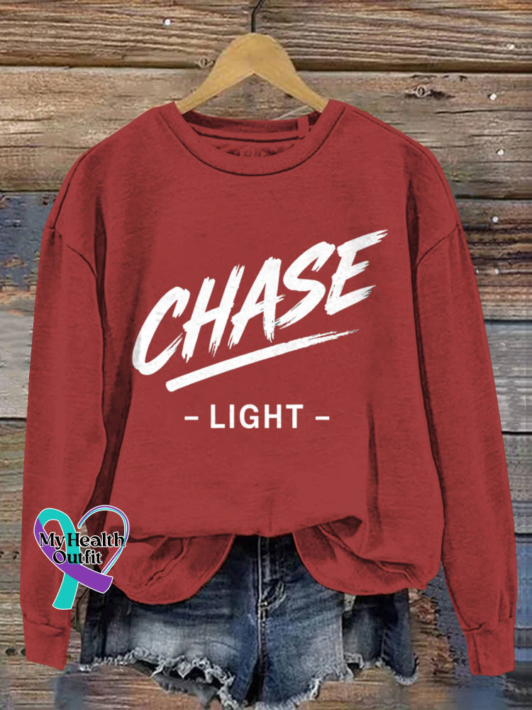 Chase Light Vintage Art Print Casual Sweatshirt Red / S